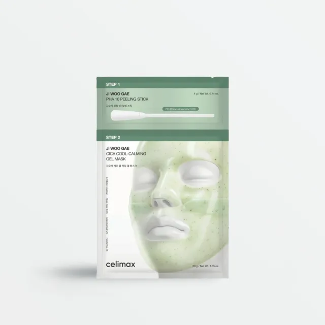 CELIMAX Ji Woo Gae CICA PHA Peel 2-Step Gel Mask (4ea or 1 ea)